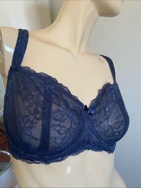 32J charade by change Navy Lace Underwire Bra - Women Intimates